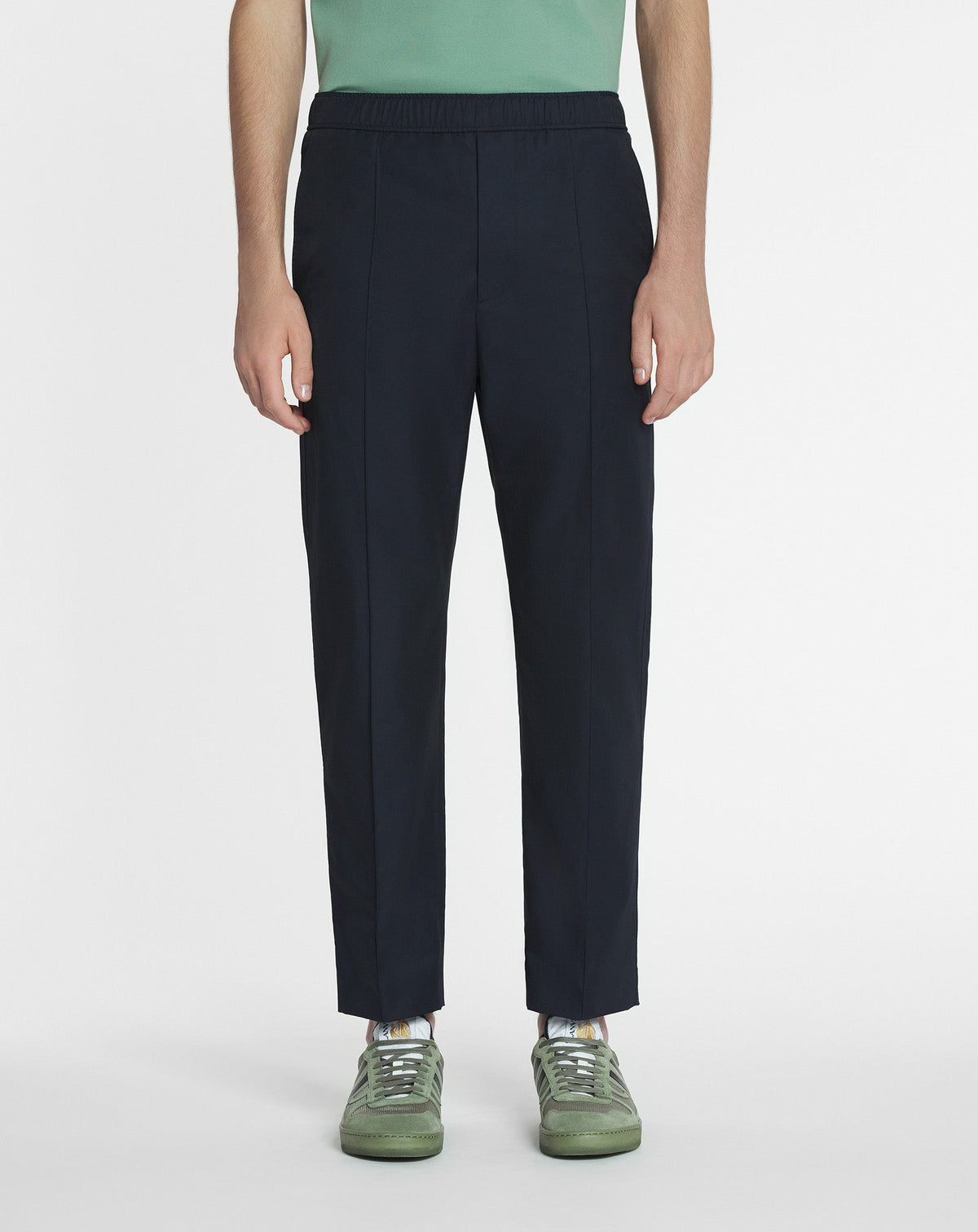 Pantalon taille élastiquée - Bleu marine