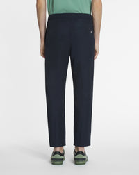 Pantalon taille élastiquée - Bleu Marine