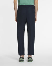 Pantalon taille élastiquée - Bleu marine