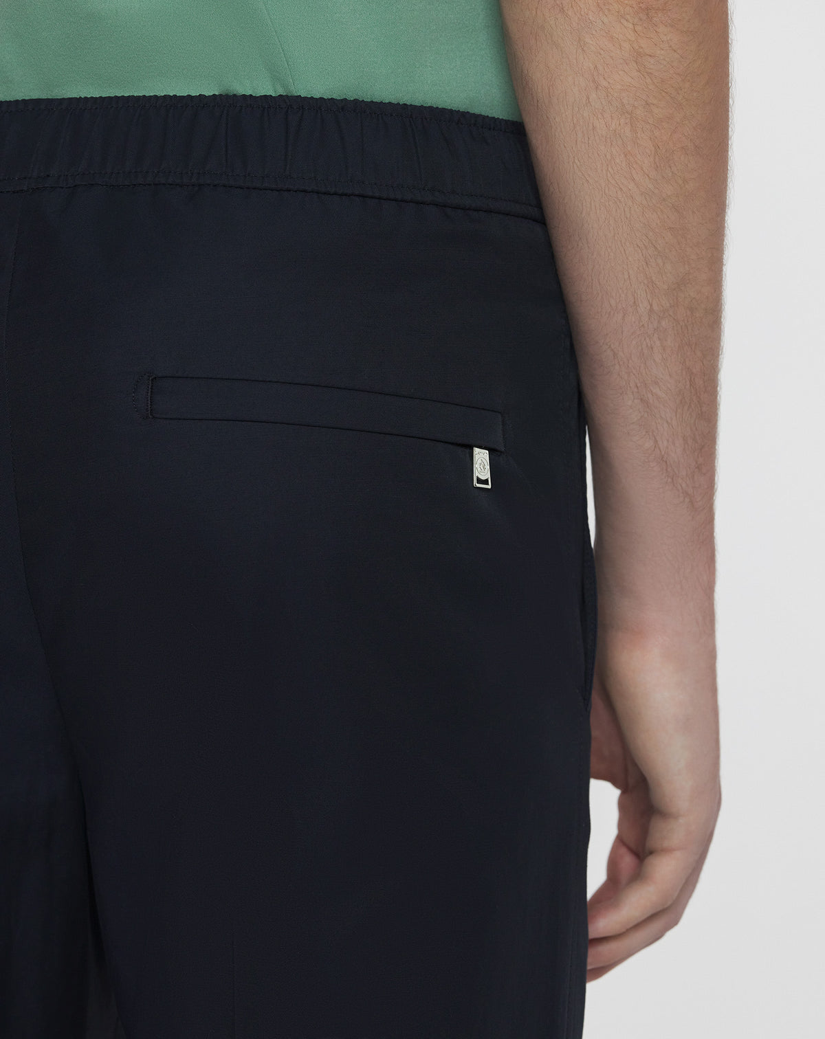 Pantalon taille élastiquée - Bleu Marine