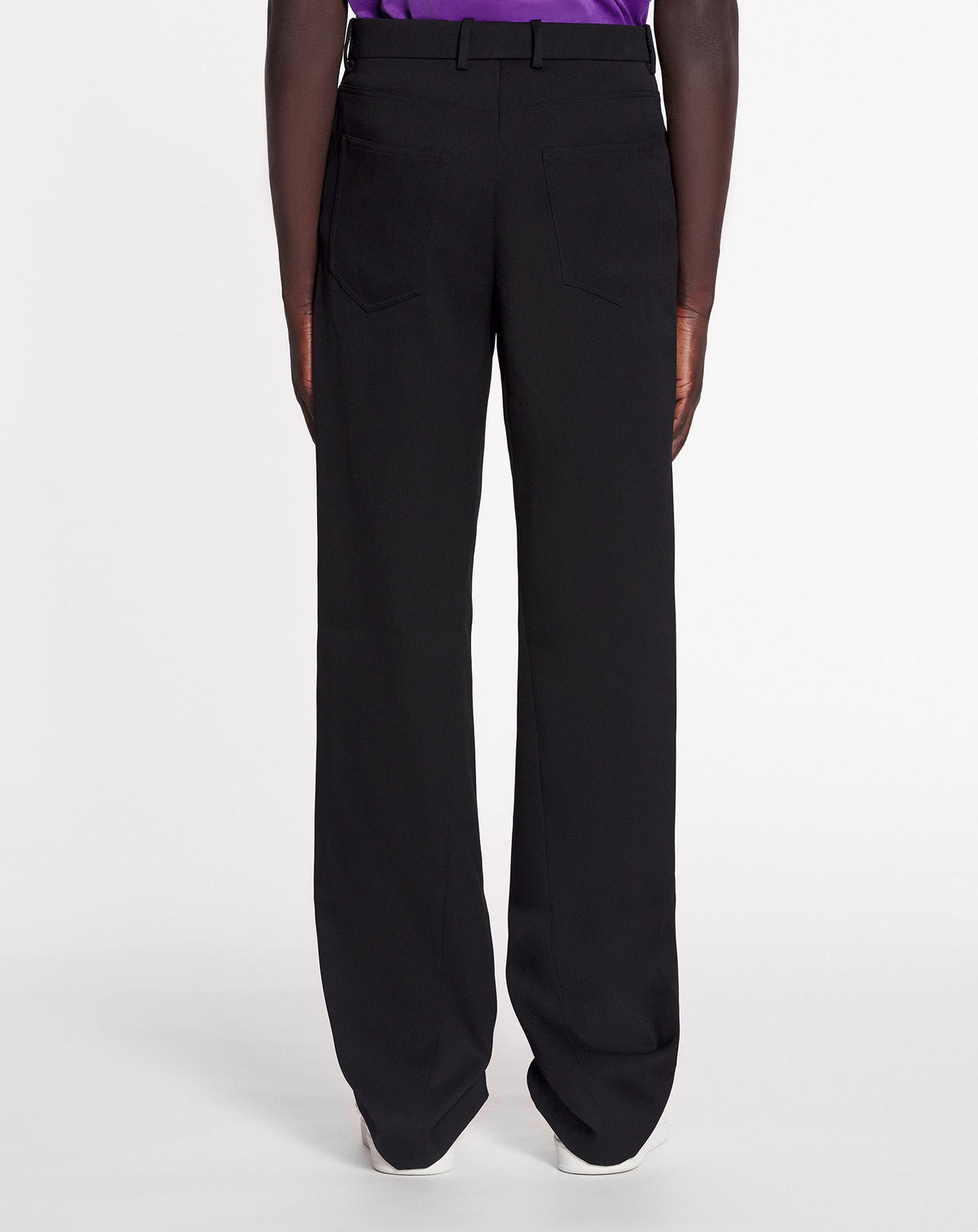 Pantalon jambes torsadées en laine - Noir