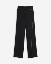 Pantalon jambes torsadées en laine - Noir