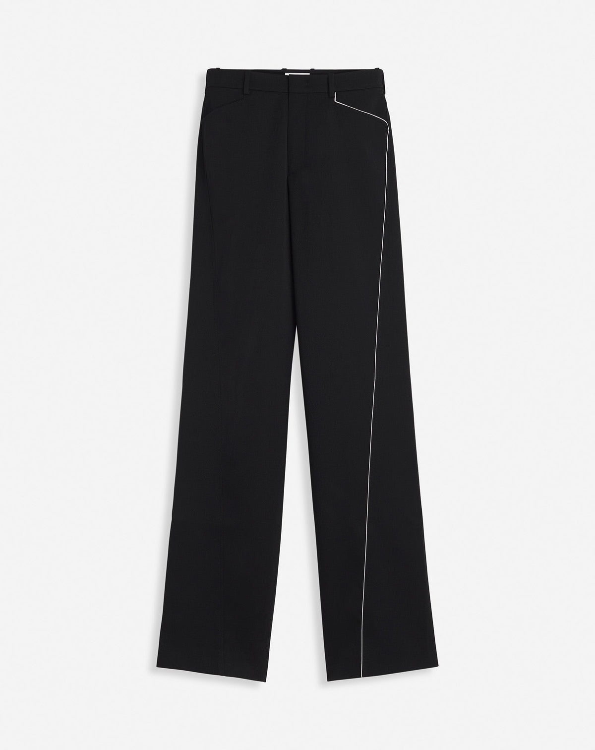 Pantalon jambes torsadées en laine - Noir