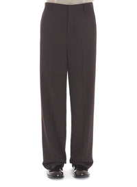Pantalon tailleur ample - Marron foncé