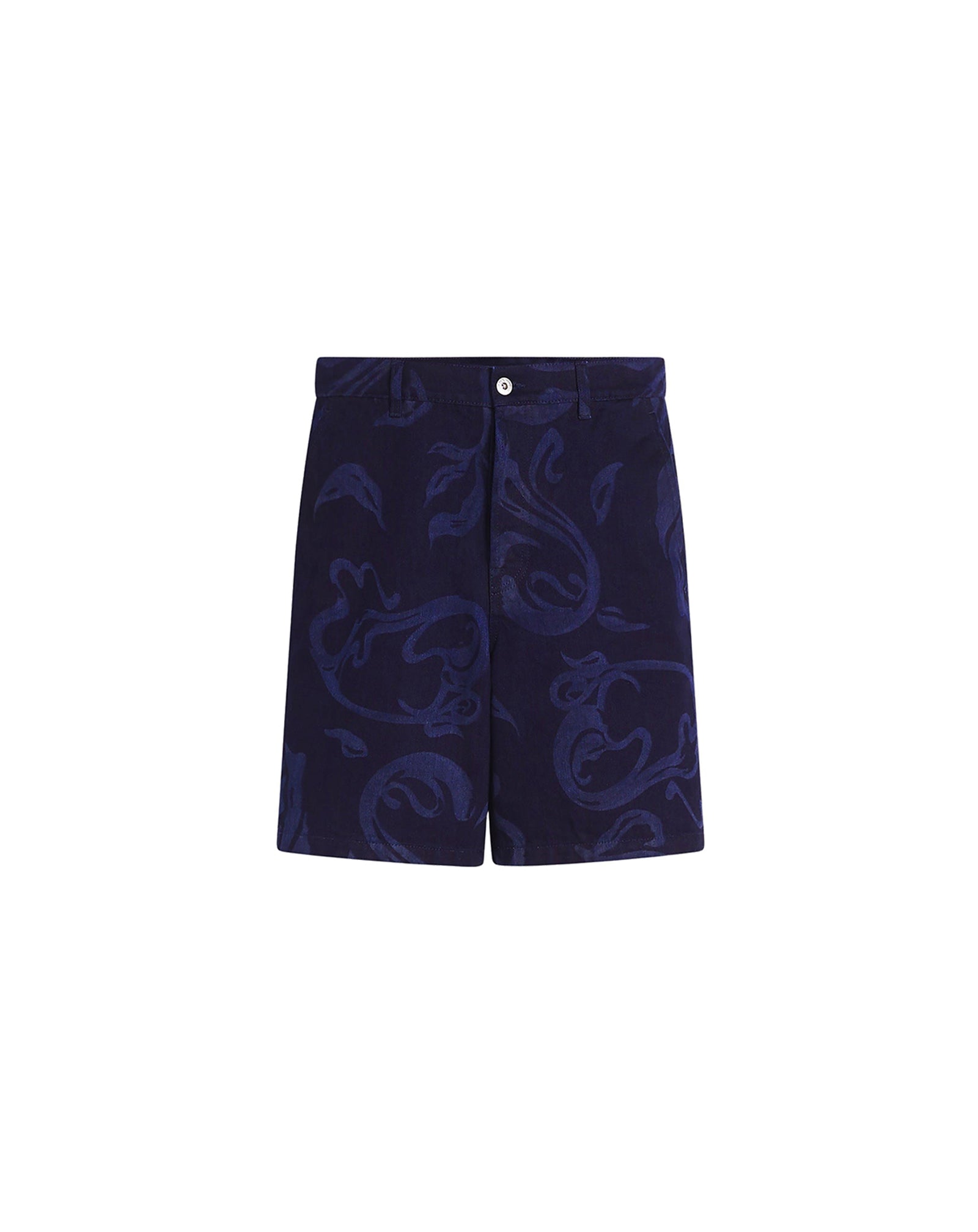 Short motif abstrait - Bleu Marine
