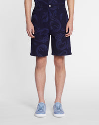 Short motif abstrait - Bleu Marine