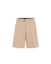 Bermuda de tailleur court avec ceinture - Beige