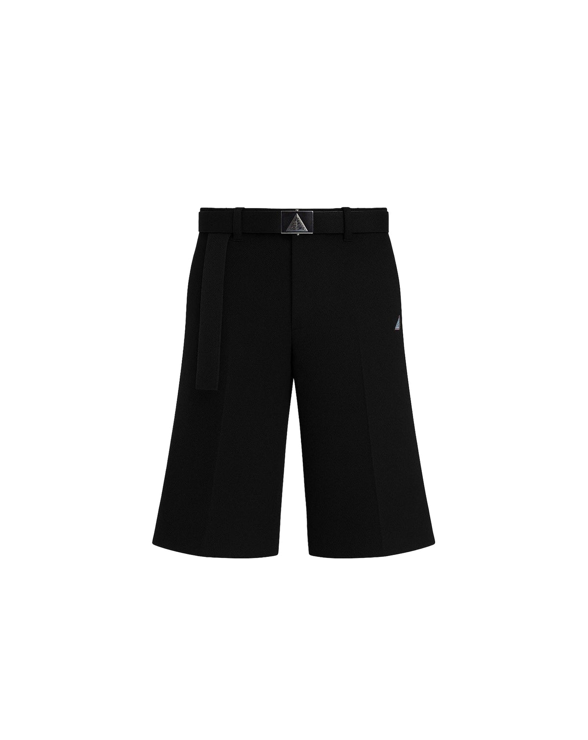 Bermuda de tailleur court avec ceinture - Noir