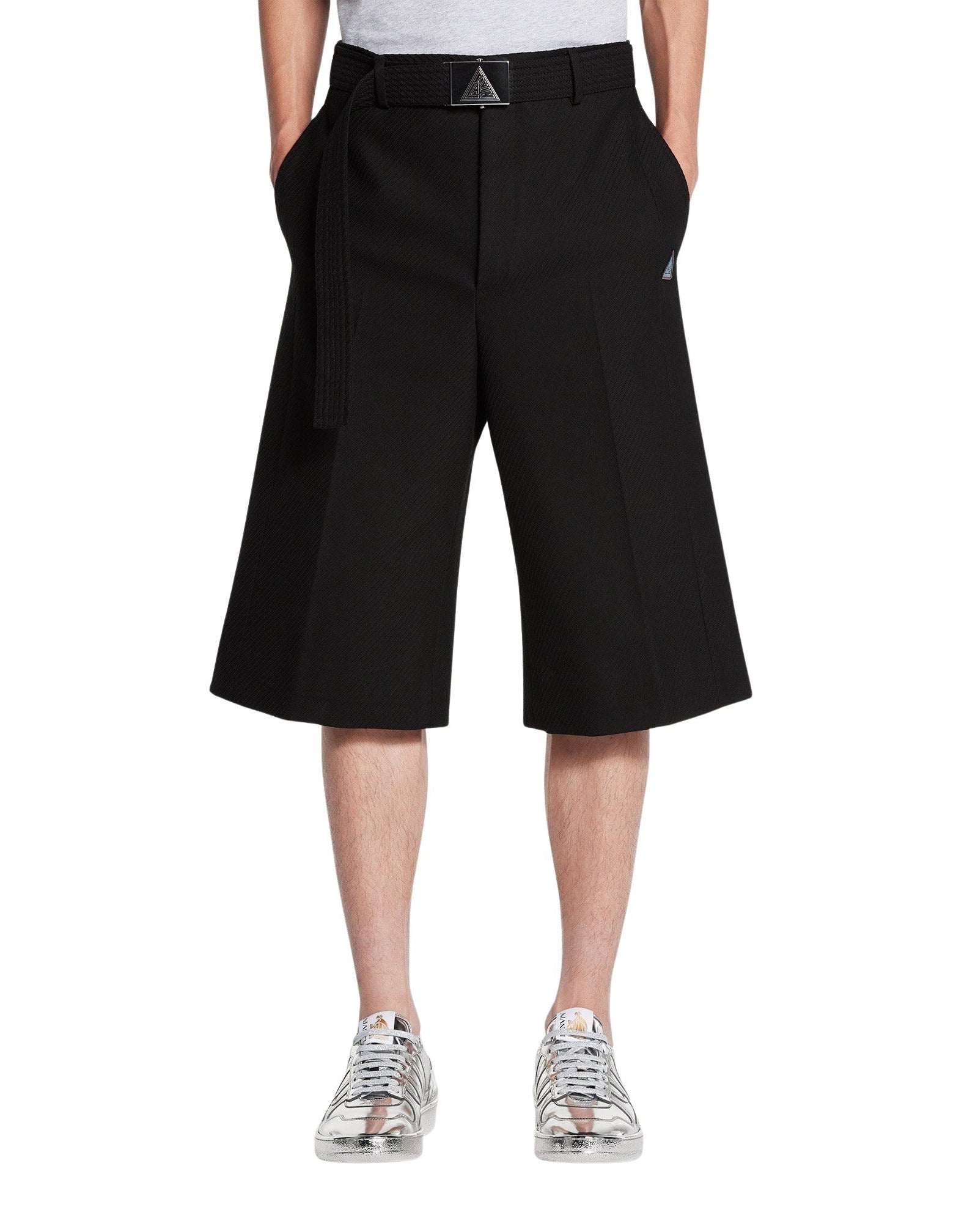 Short avec ceinture - Noir