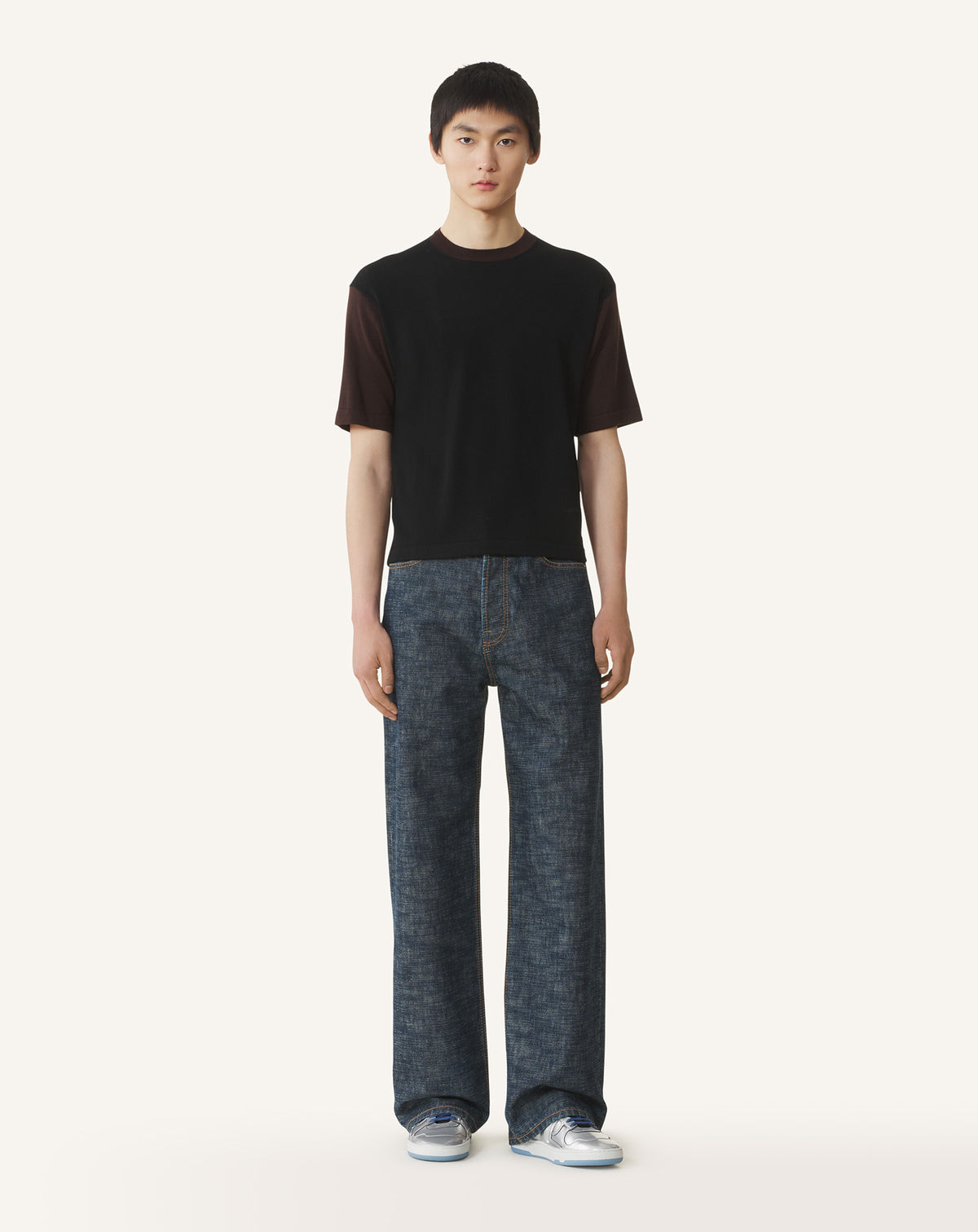Pantalon baggy en denim - Bleu marine