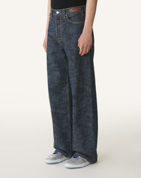 Pantalon baggy en denim - Bleu marine