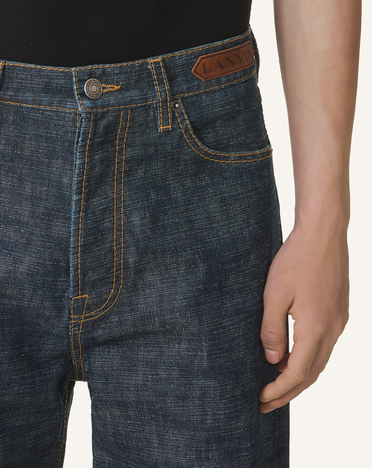 Pantalon baggy en denim - Bleu marine