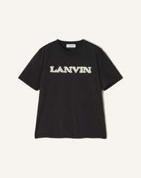 T-shirt détail shearling - Noir