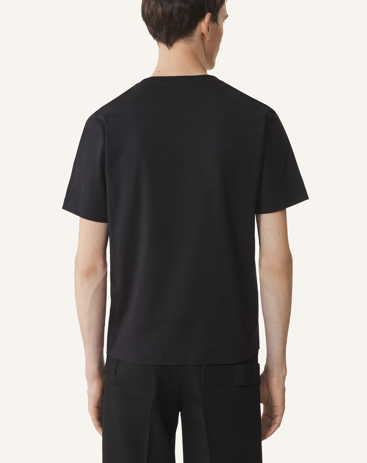 T-shirt détail shearling - Noir