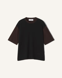 T-shirt bicolore - Mocha & noir