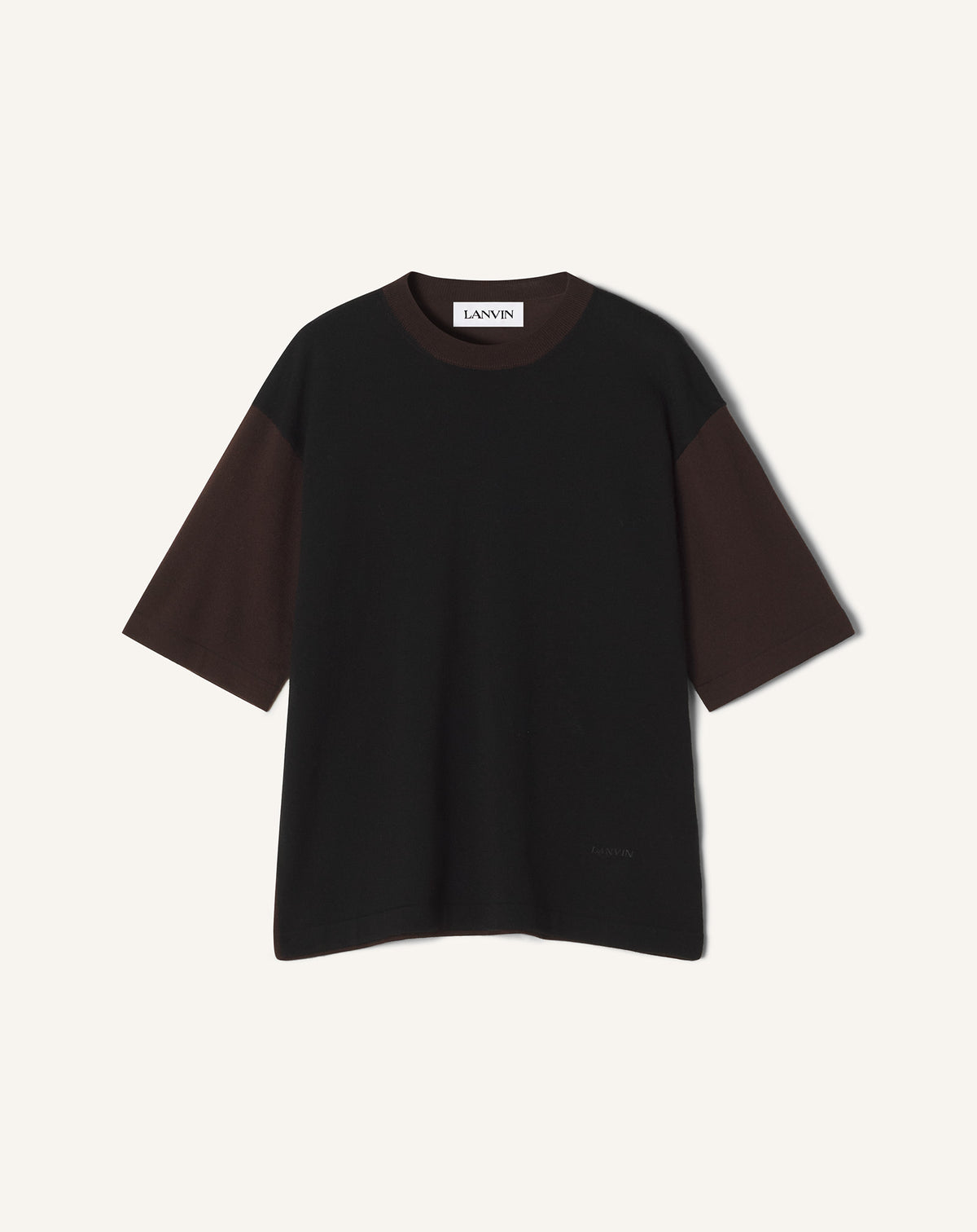 T-shirt bicolore - Mocha & noir
