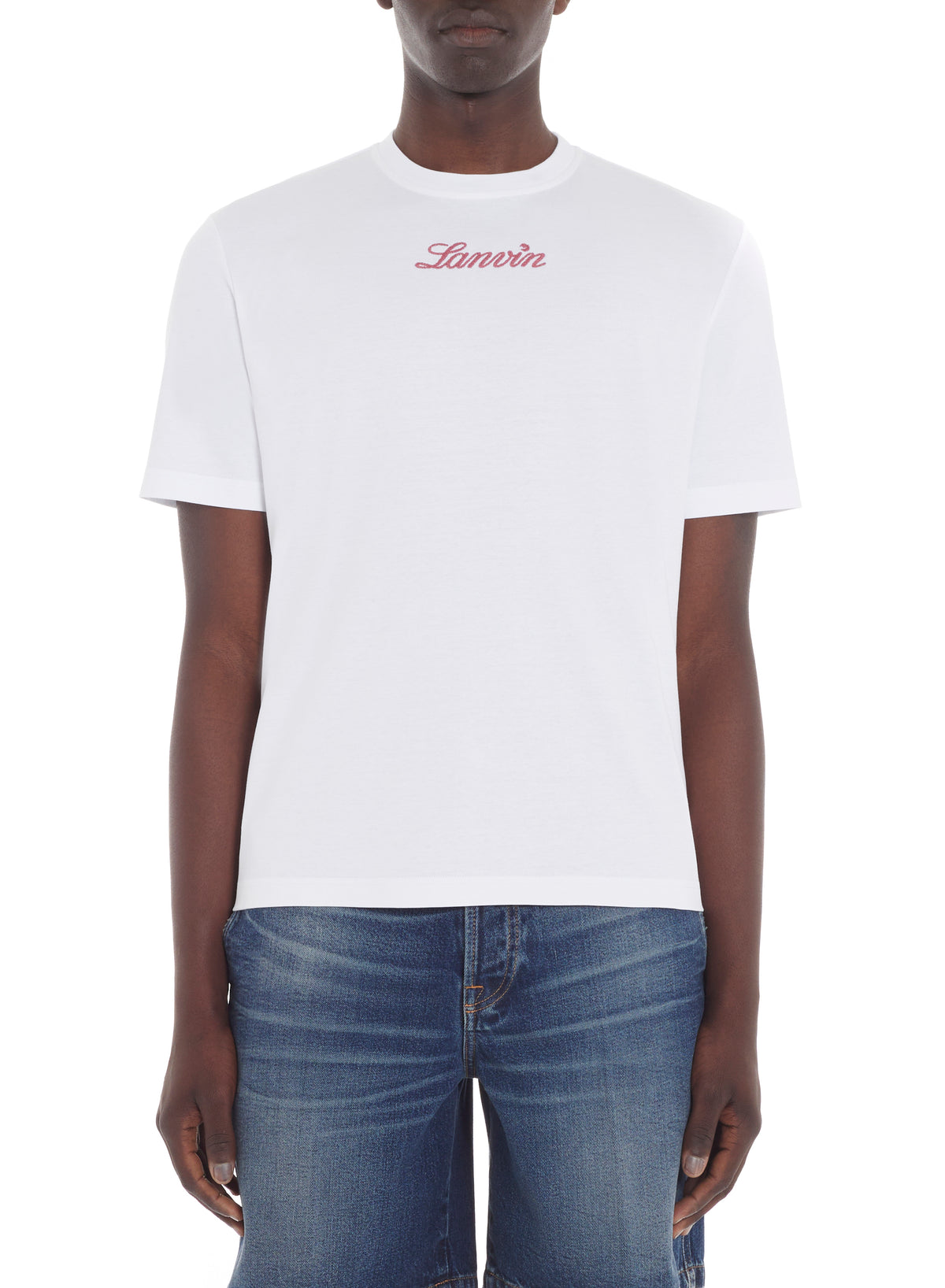 ZZNO STOCK BLANC OPTIQUE T-SHIRT LOGO MANUSCRIT BOUCLETTE