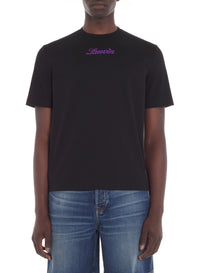 ZZNO STOCK NOIR T-SHIRT LOGO MANUSCRIT BOUCLETTE