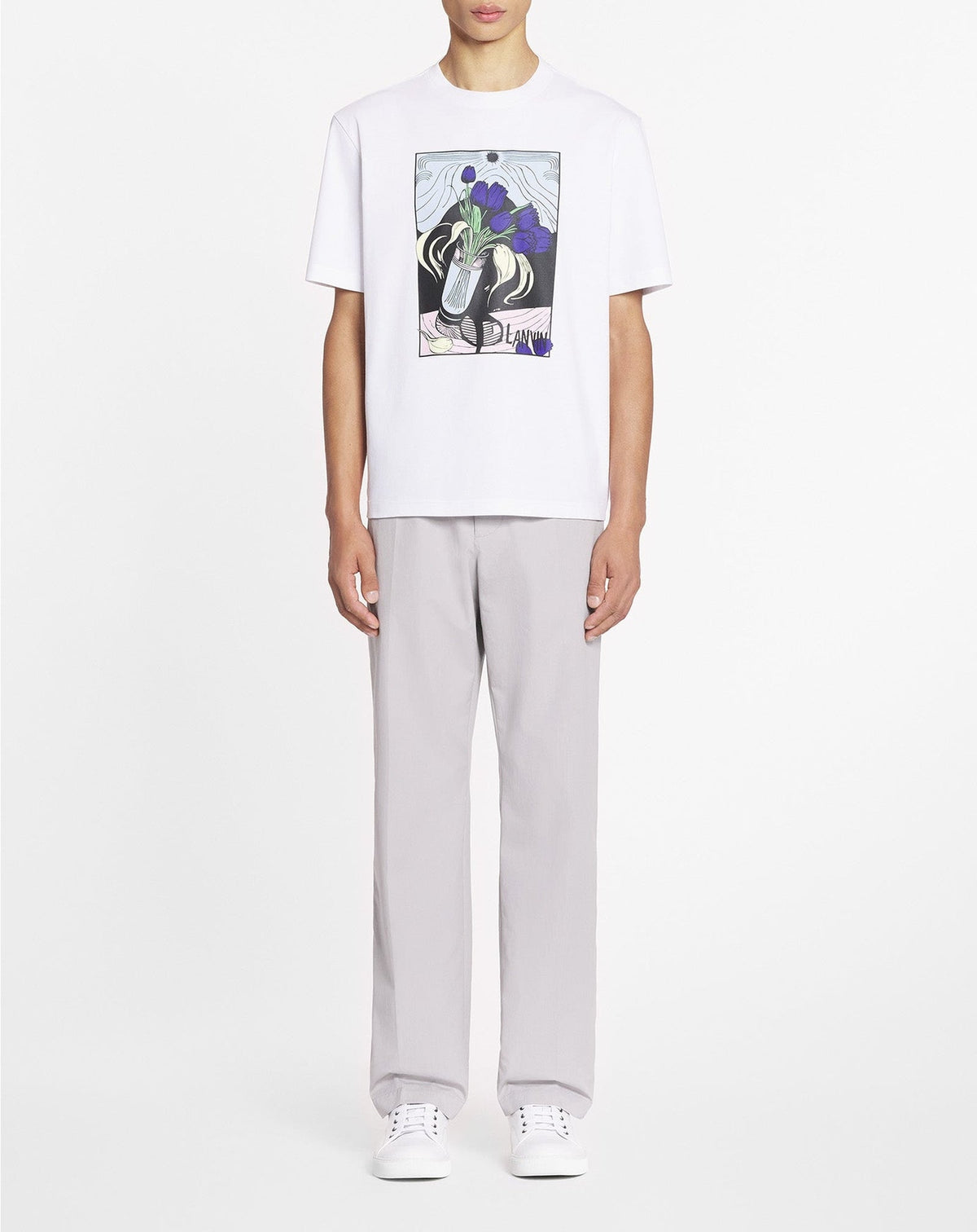 T-shirt imprimé vase - Blanc optique