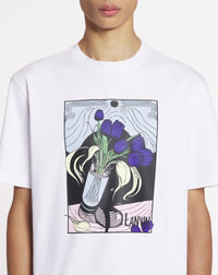 T-shirt imprimé vase - Blanc optique