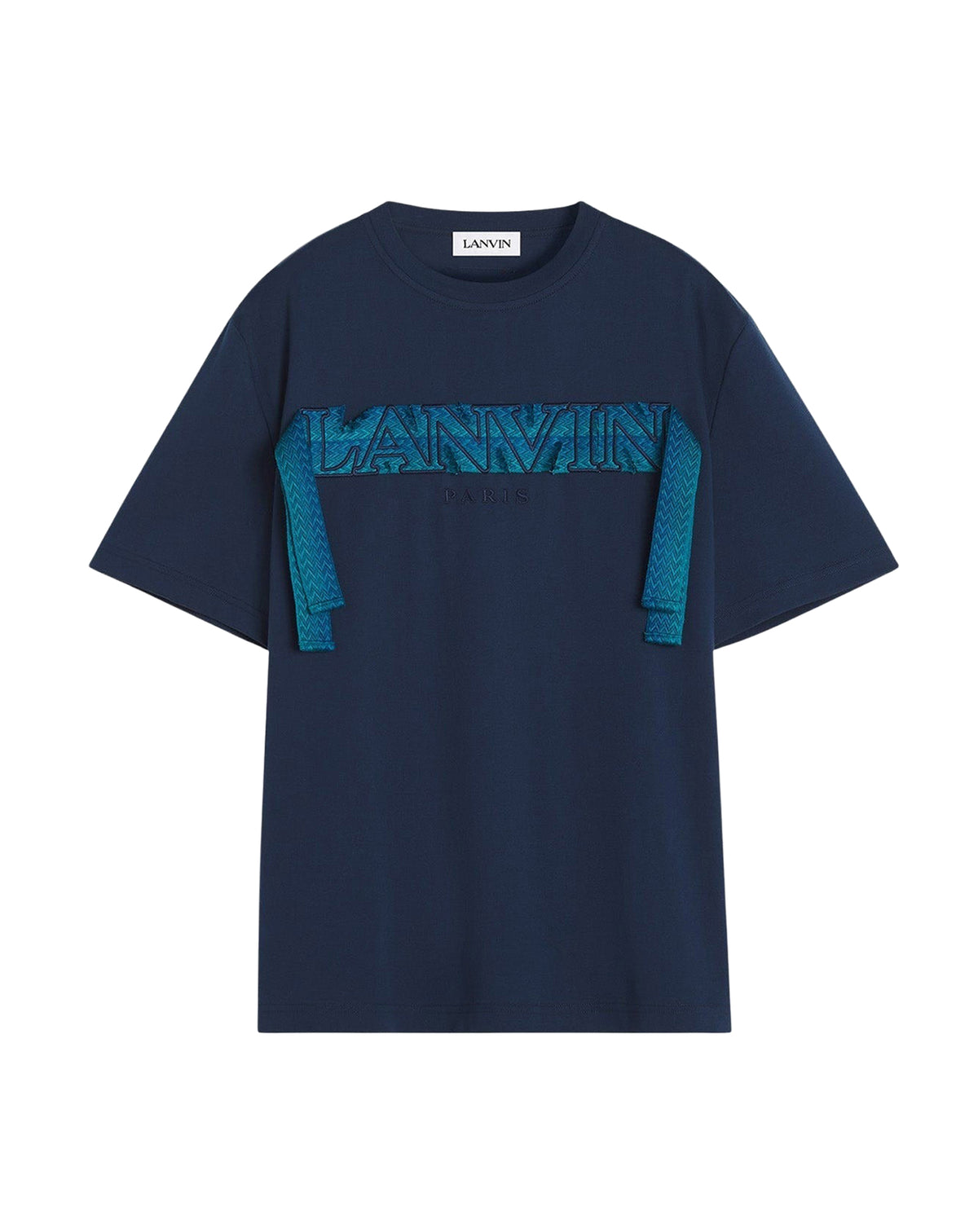 T-shirt Lanvin lacet Curb - Bleu Pétrole