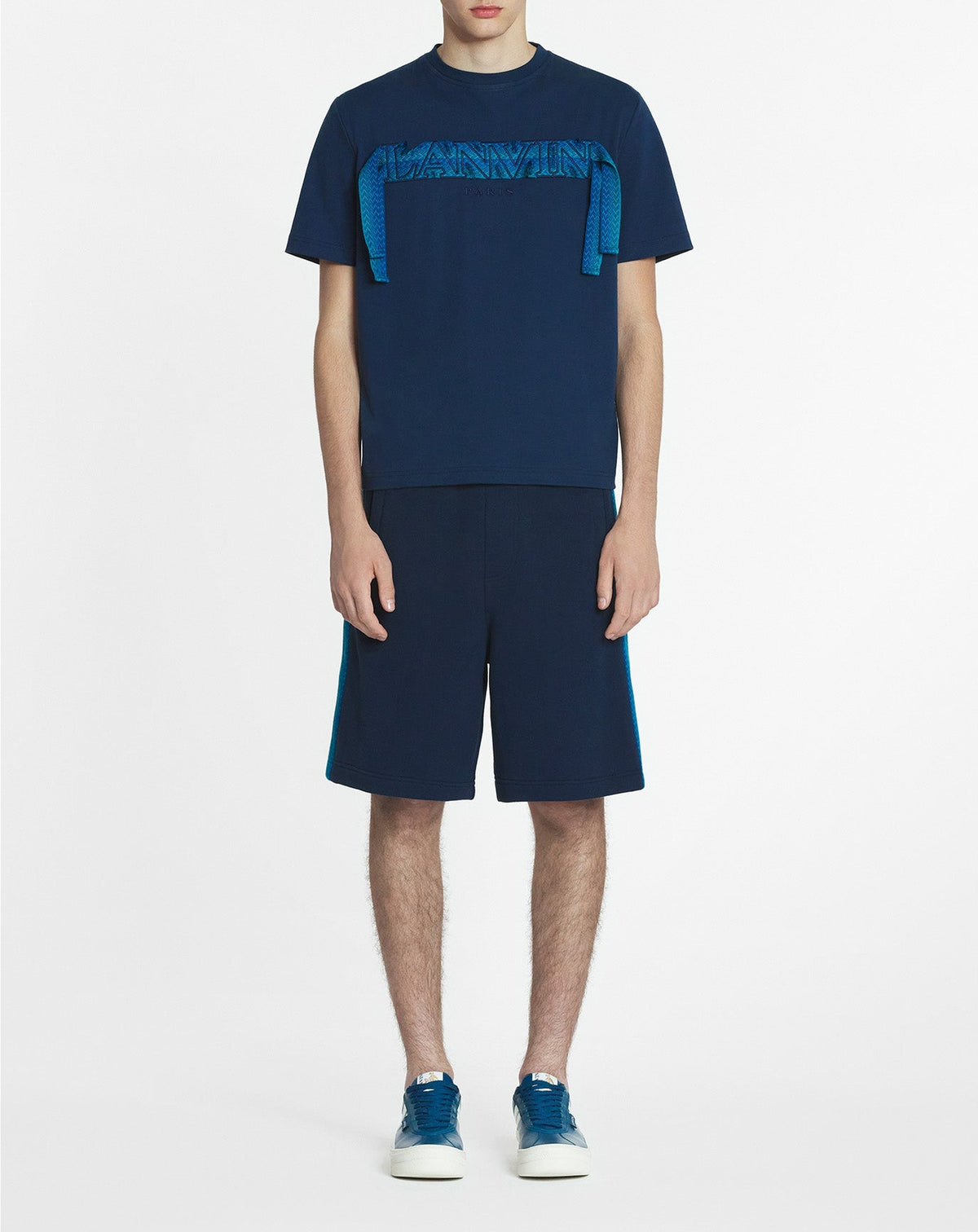 T-shirt Lanvin lacet Curb - Bleu Pétrole