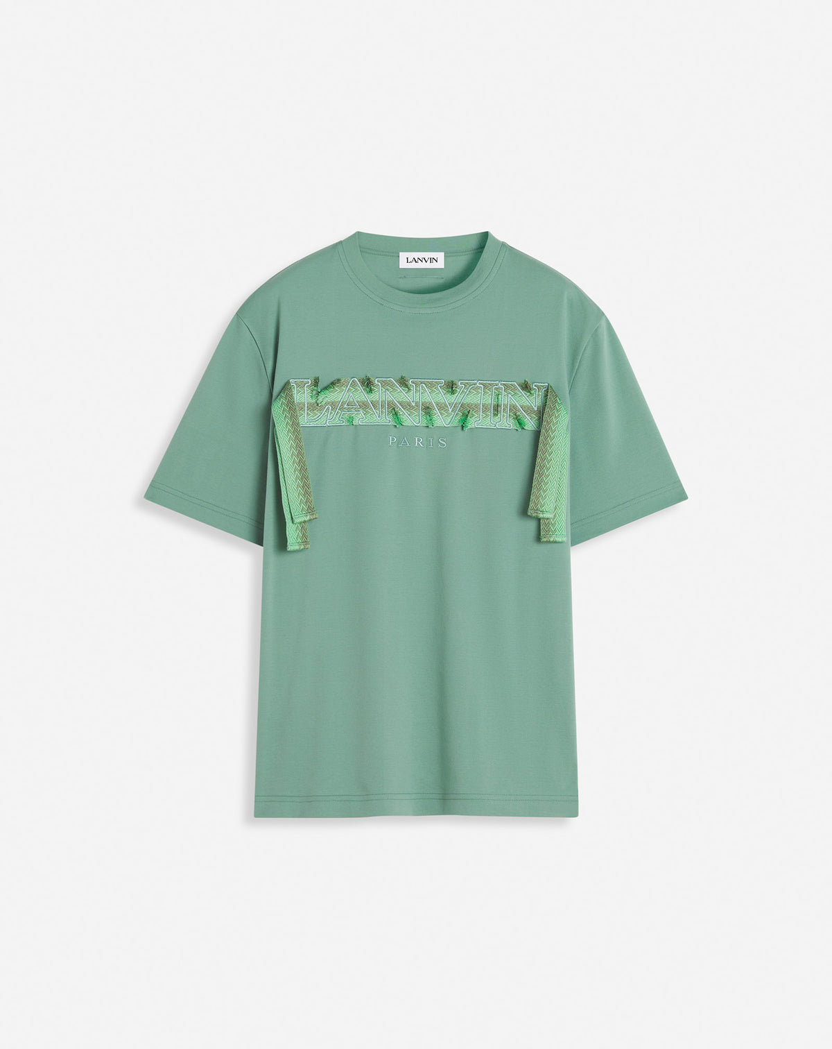 T-shirt lanvin lacet curb - Vert de gris