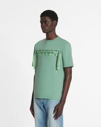 T-shirt lanvin lacet curb - Vert de gris