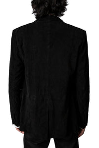 Blazer Valfried Crinkle Suede en cuir - Noir