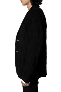 Blazer Valfried Crinkle Suede en cuir - Noir