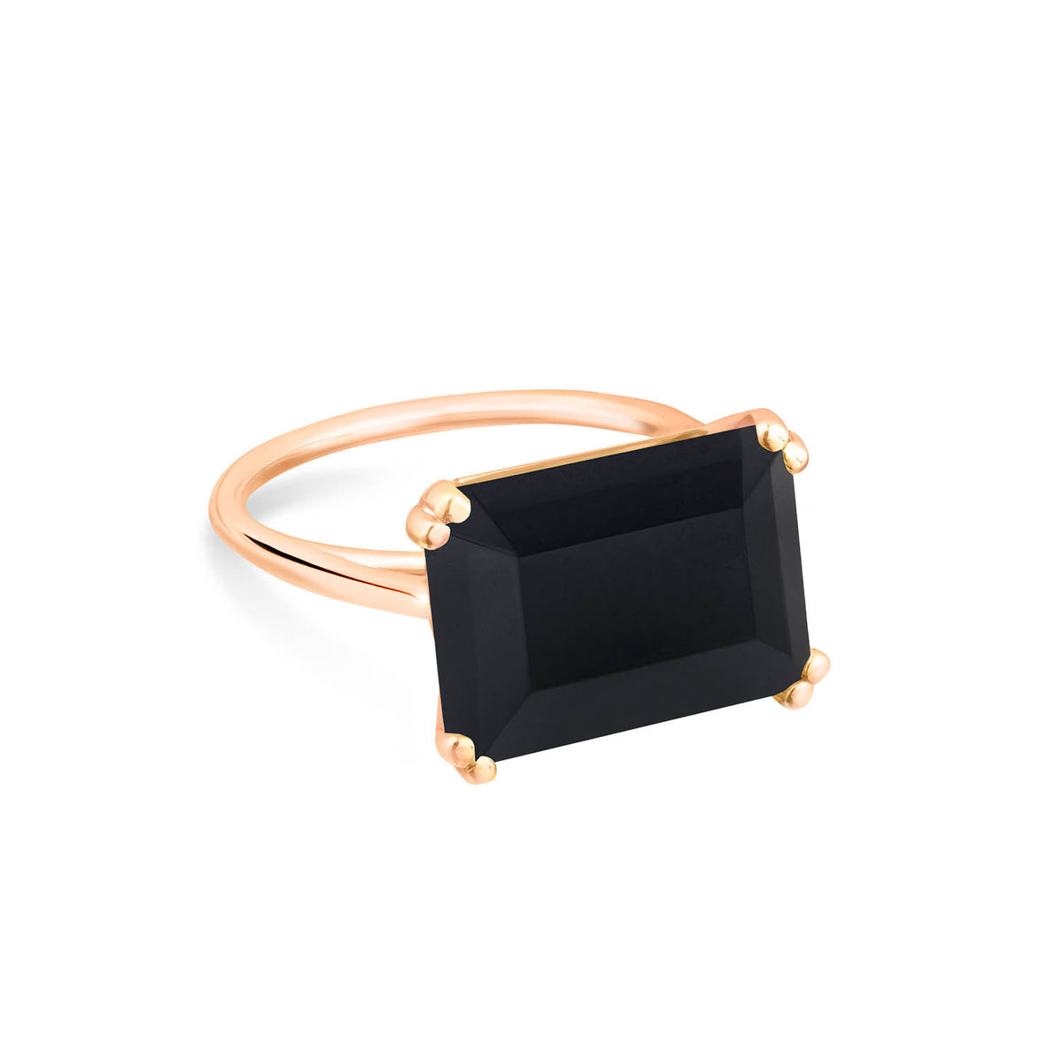 midnight horizontal onyx ring