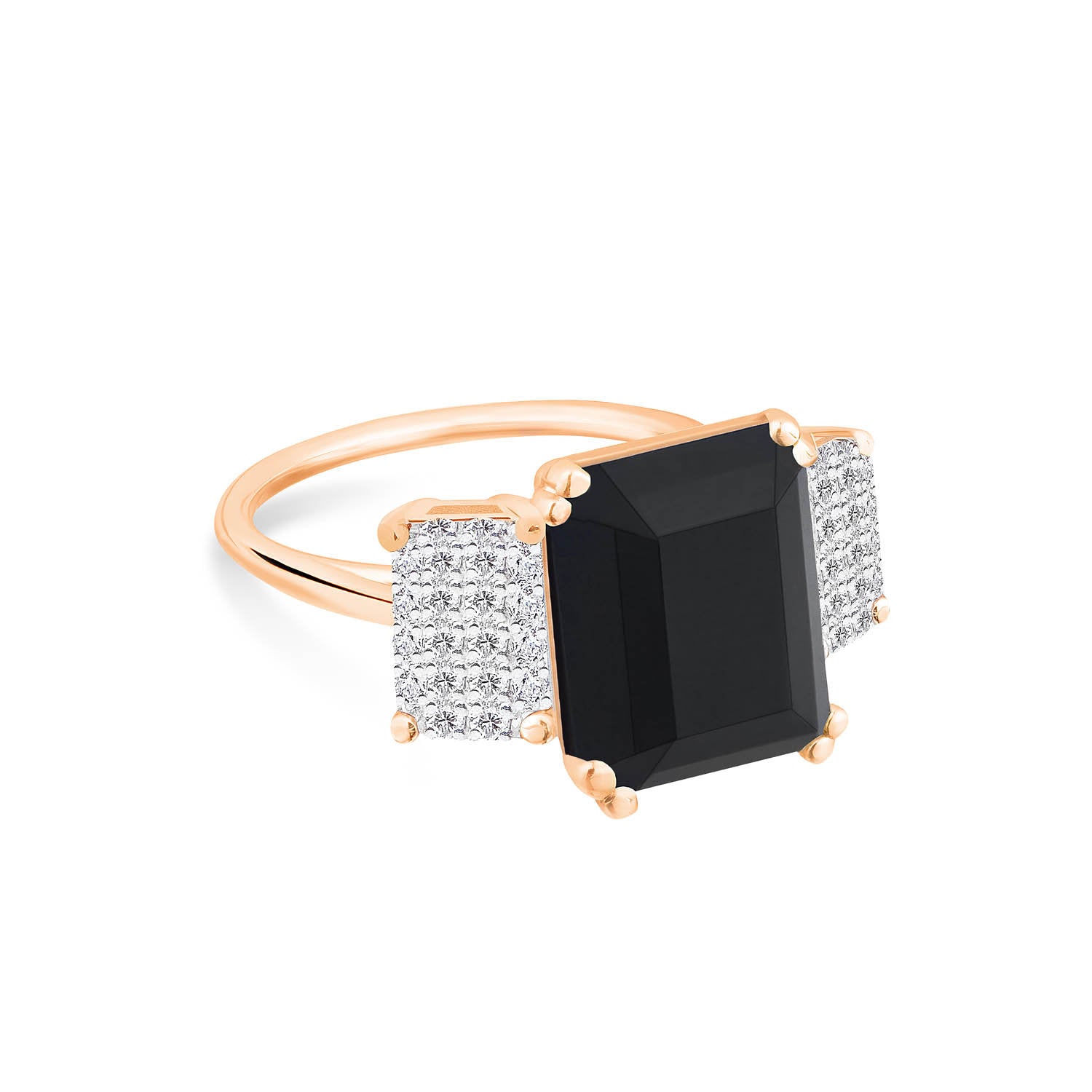 midnight diamond & onyx ring