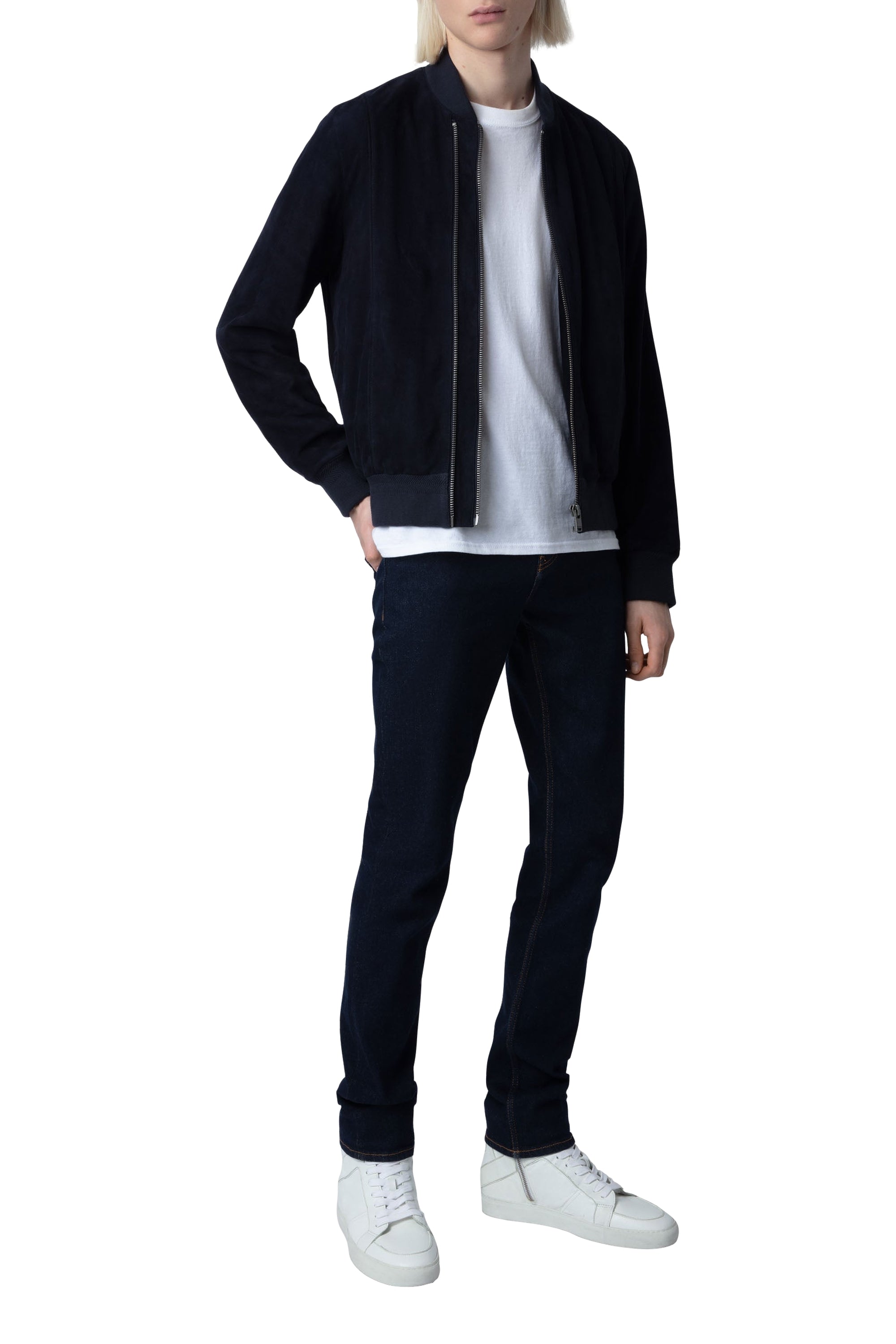 Blouson Larson en cuir - Encre