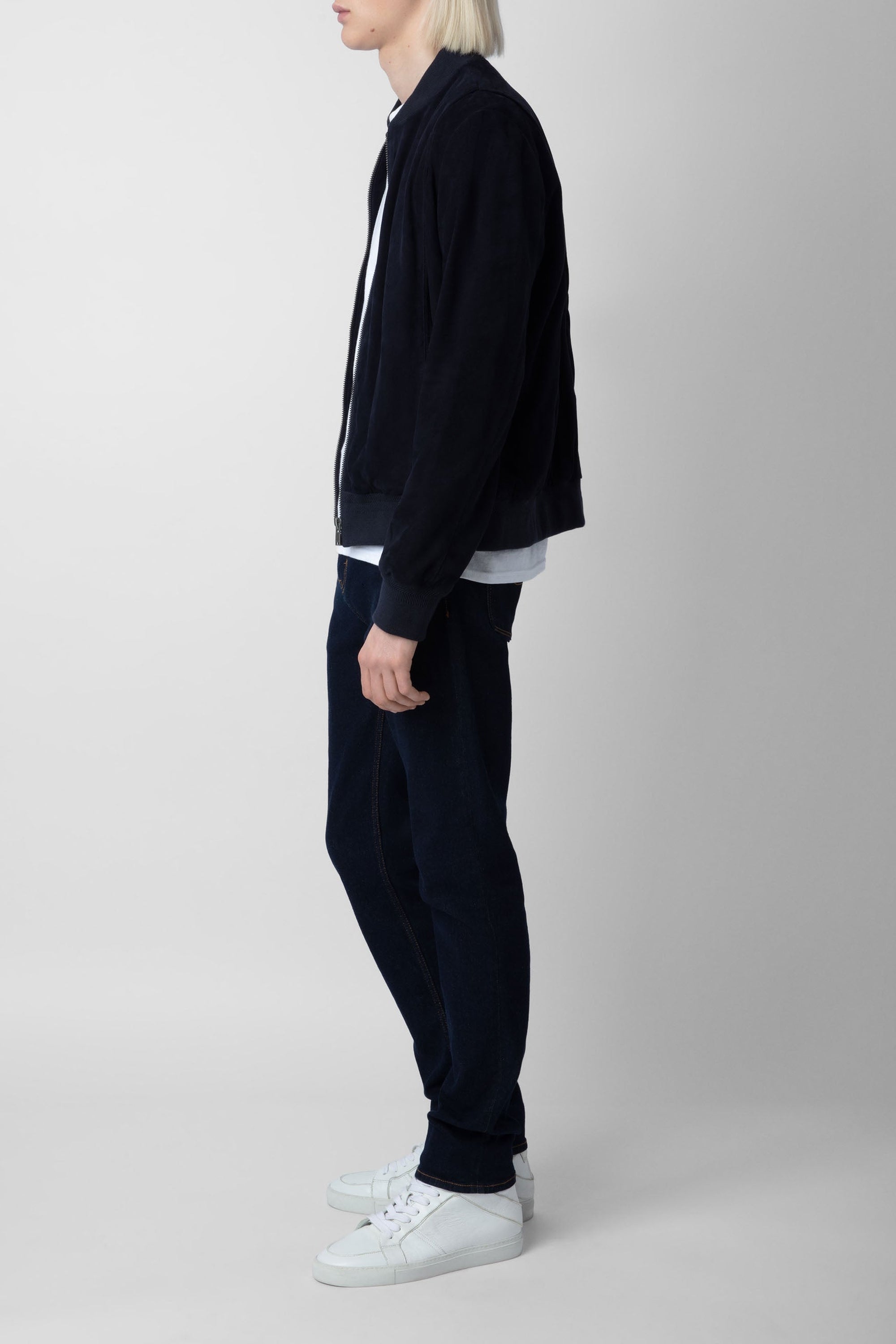 Blouson Larson en cuir - Encre