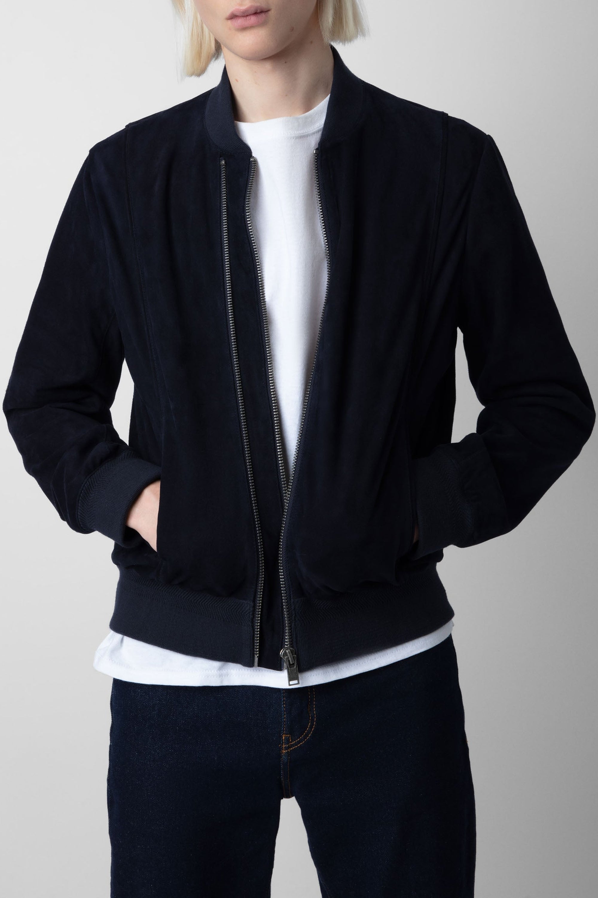 Blouson Larson en cuir - Encre