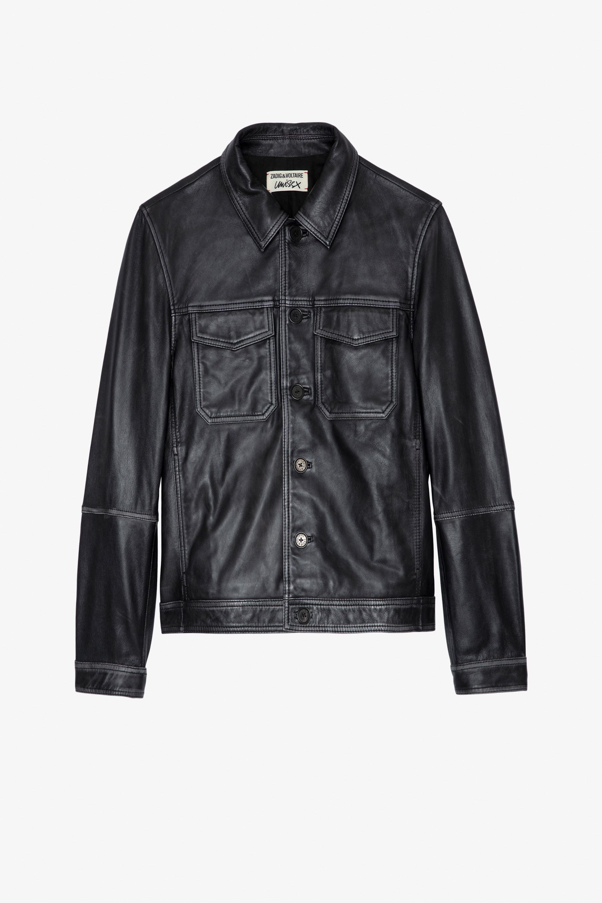 ZHORS LINE BLACK LASSO DIP DYE LEATHER