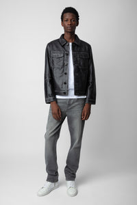ZHORS LINE BLACK LASSO DIP DYE LEATHER
