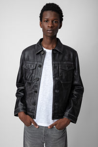 ZHORS LINE BLACK LASSO DIP DYE LEATHER