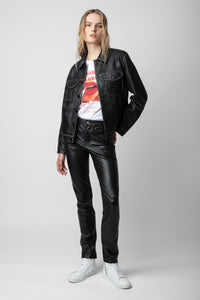 ZHORS LINE BLACK LASSO DIP DYE LEATHER