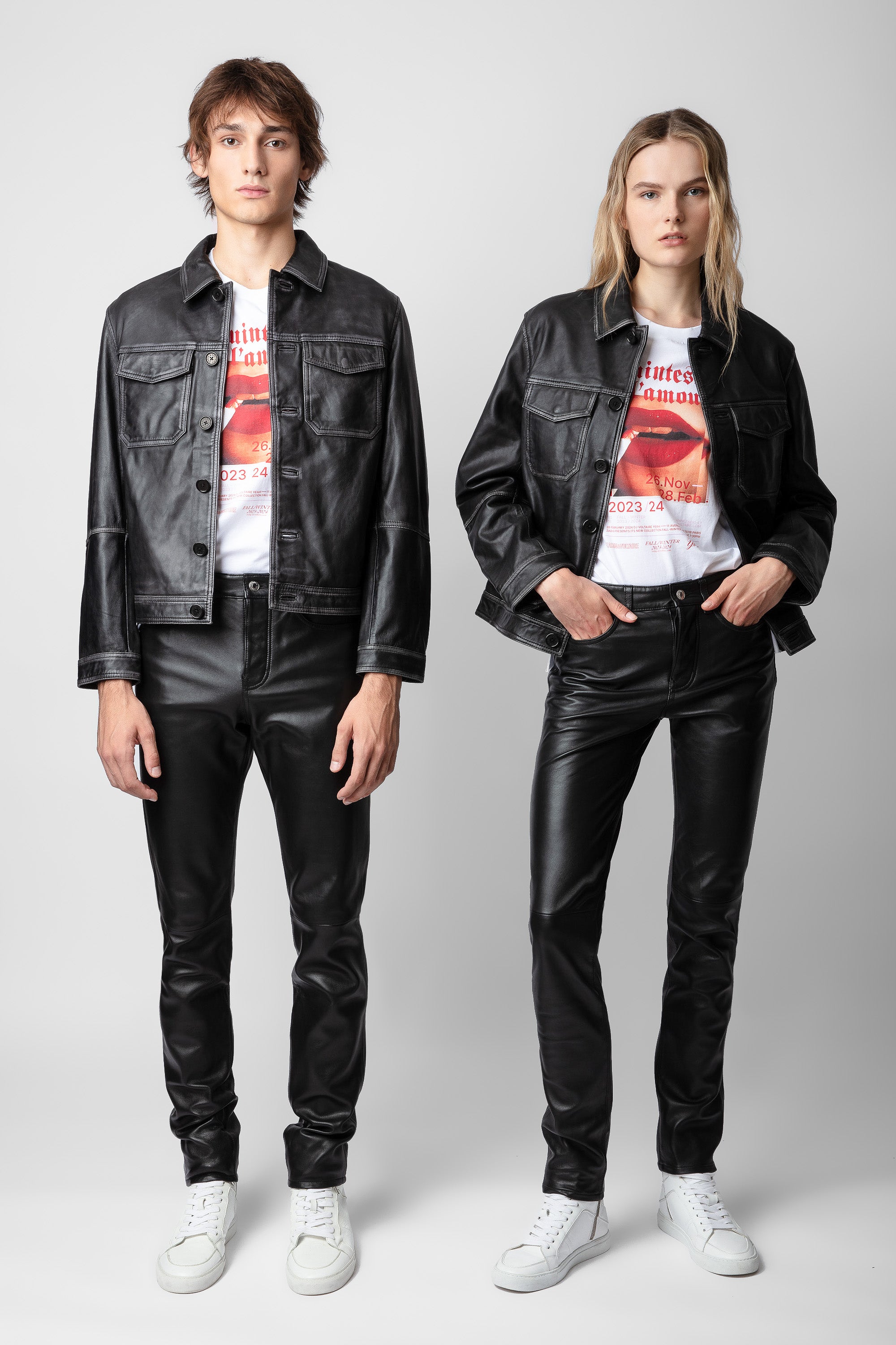 ZHORS LINE BLACK LASSO DIP DYE LEATHER