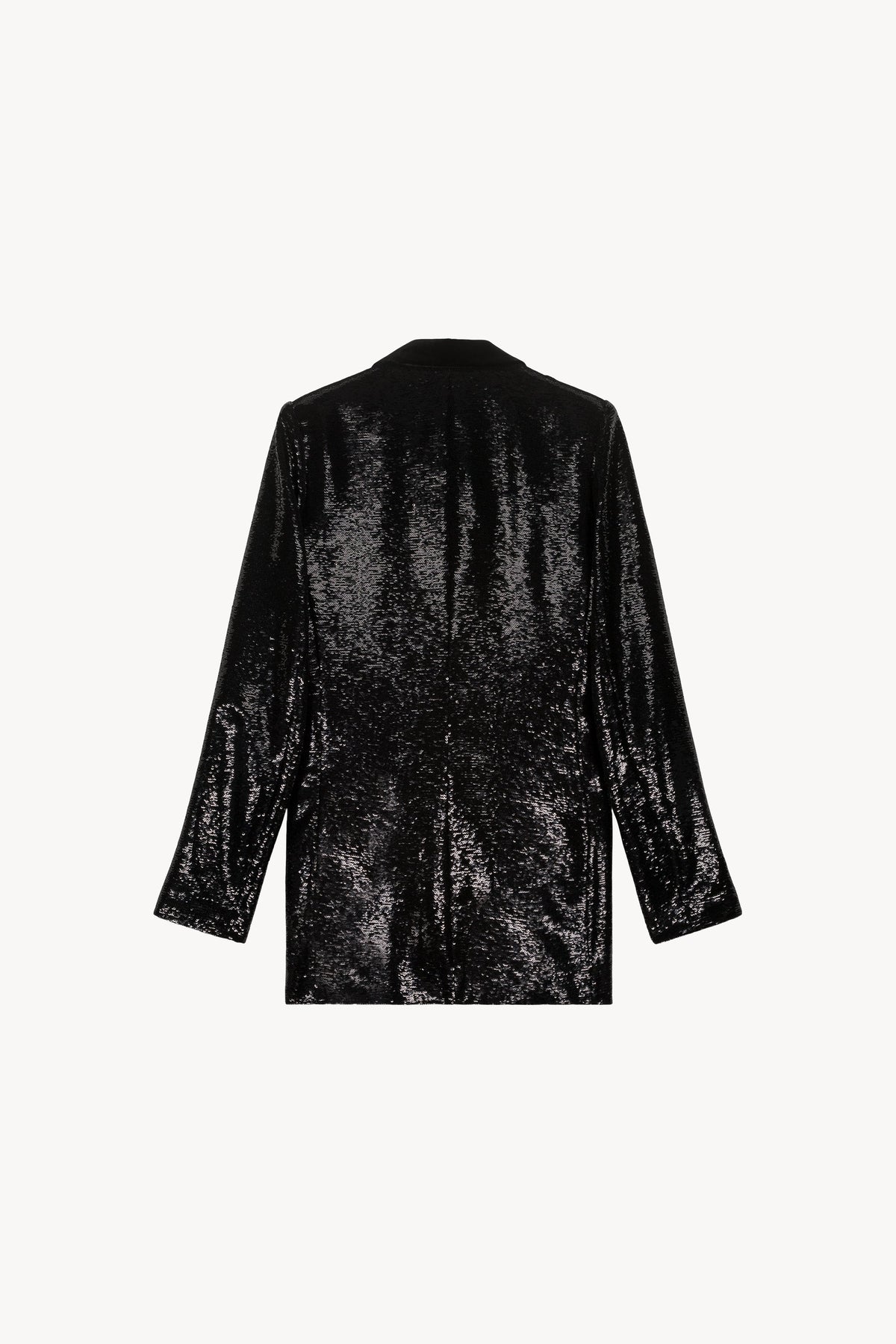 Veste col tailleur a sequin - Noir