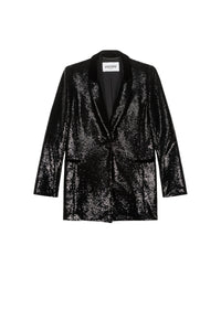Blazer ample à sequins - Noir