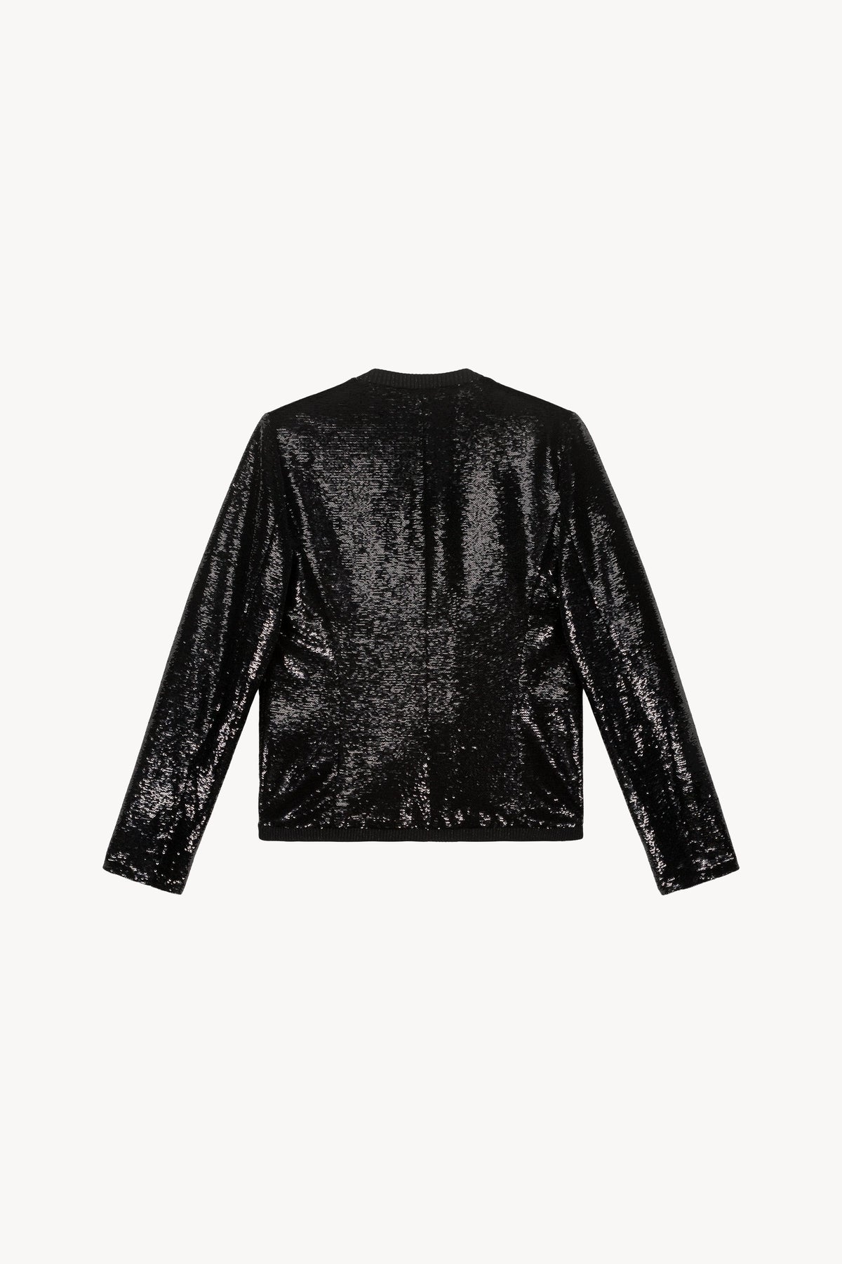 Veste col rond a sequin - Noir