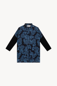 Tunique col chemise - Bleu Denim