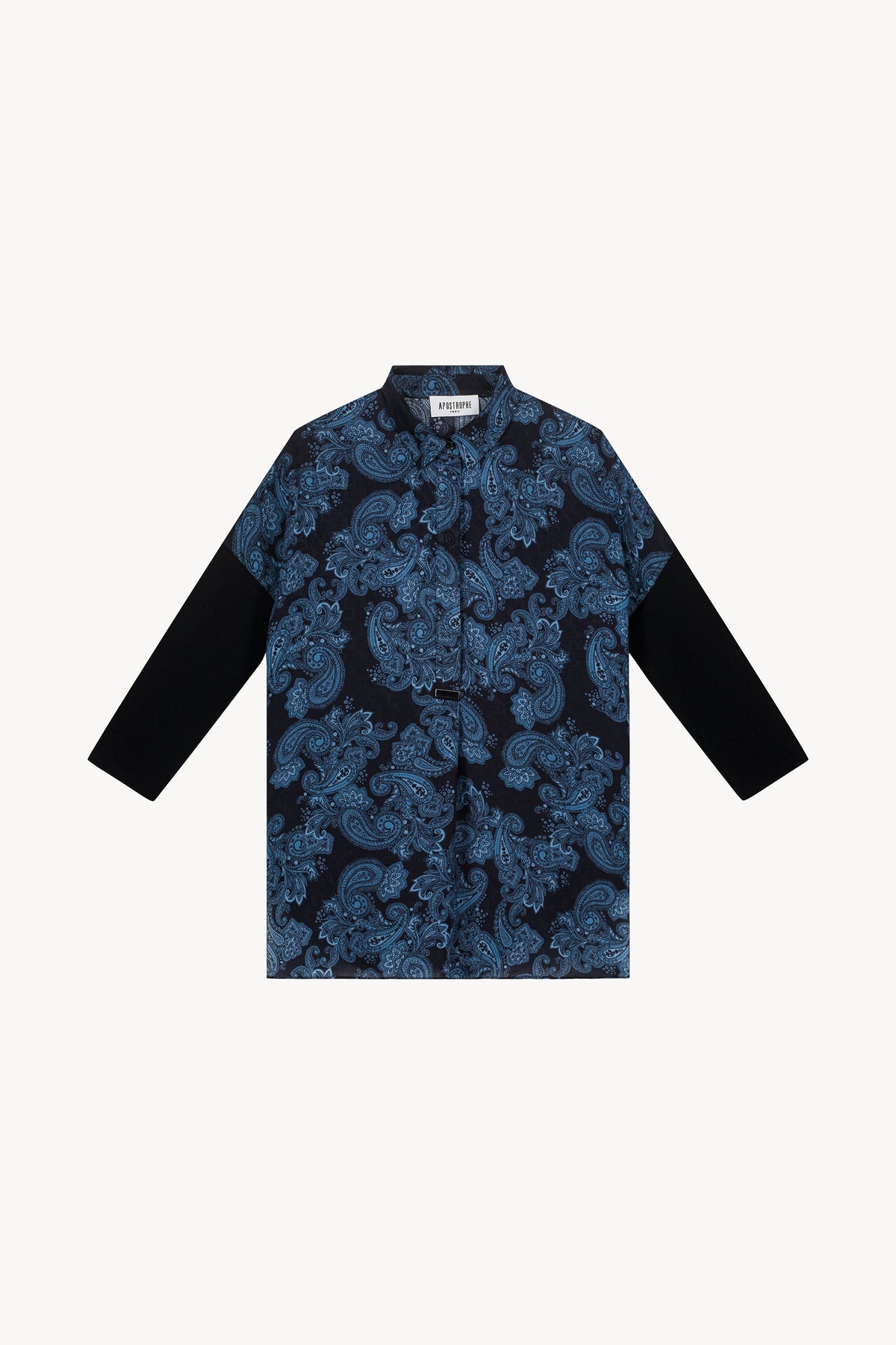 Tunique col chemise - Bleu Denim