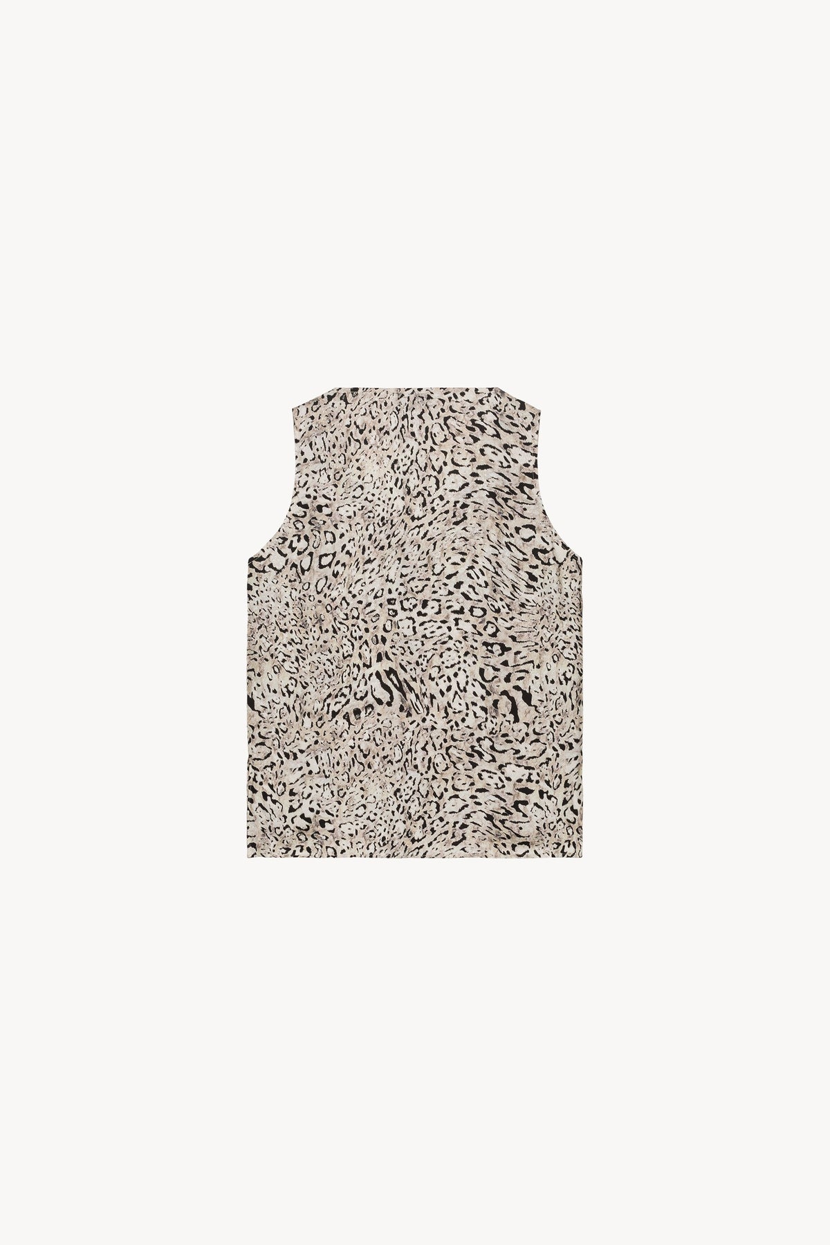 Blouse sans mc col v - Taupe Moyen