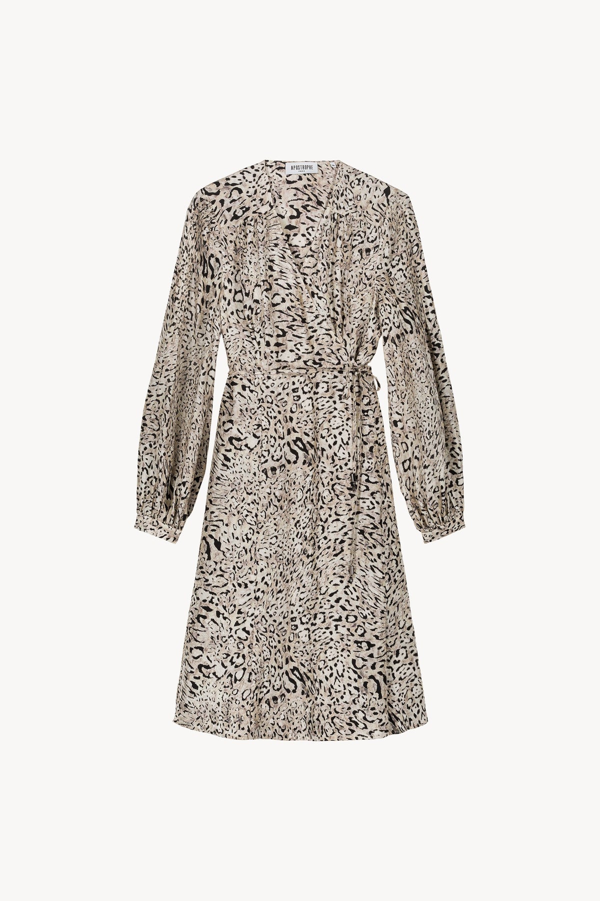 Robe longue croisee - Taupe Moyen