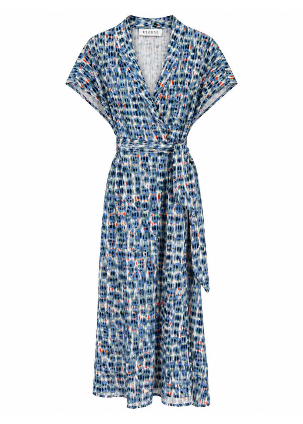 Robe à imprimé graphique - Bleu