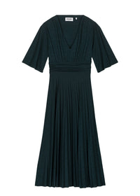 Robe midi évasée - Vert