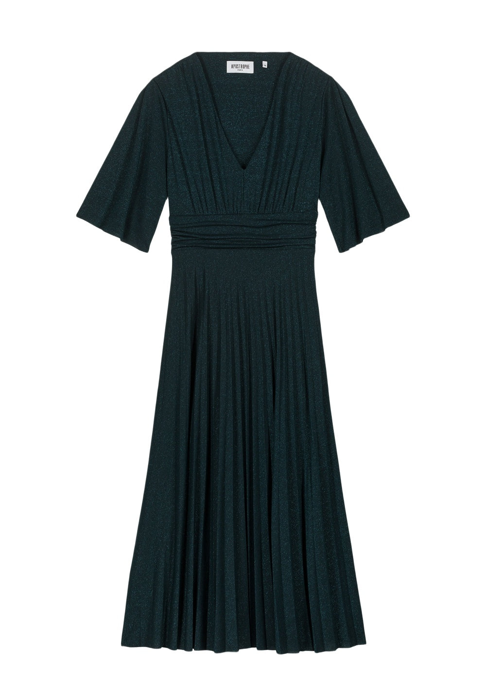 Robe midi évasée - Vert